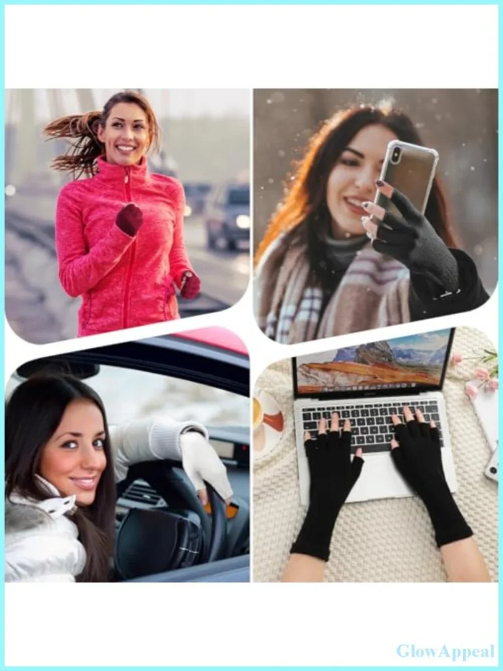 Fingerless Gloves for Women Winter Knit Half Finger Acrylic Gloves Long Cuff
